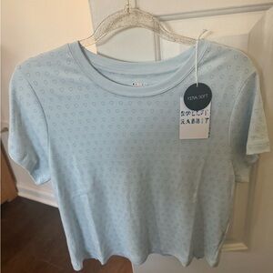 Roller Rabbit Light Blue Heart Print Tee
